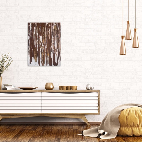 Into the wild, medium, abstract tree nature, accent home, original art painting - Picture 3 of 5